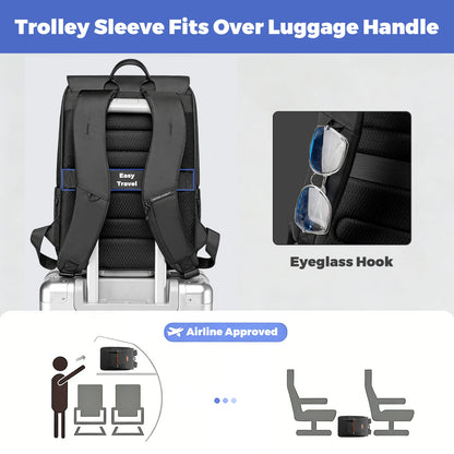 Waterproof Laptop Backpack for Men – 15.6 Inch Business Travel Bag