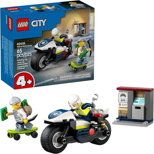 LEGO City Police Motorcycle Big Pursuit 60455 Building Set