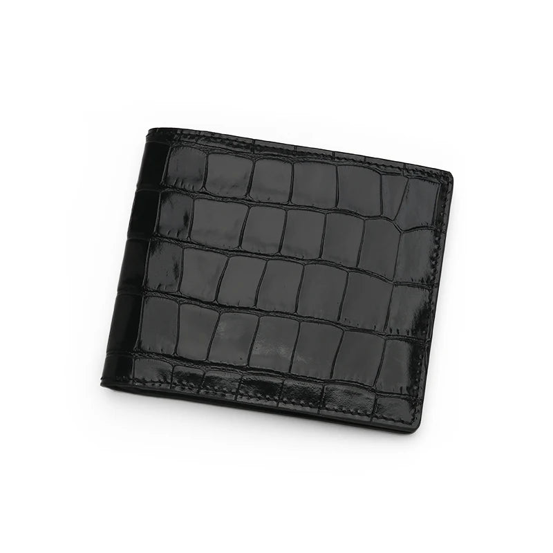 Crocodile Pattern Billfold Wallet – Custom Name Men's Luxury Gift