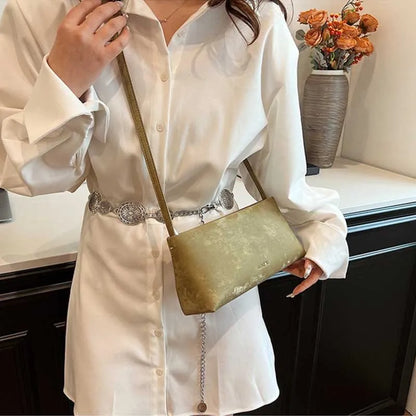 PU Leather Square Underarm Bag – Women's Trendy Shoulder Purse