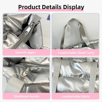 Quilted Tote Bag for Women – Waterproof Nylon Shoulder Bag