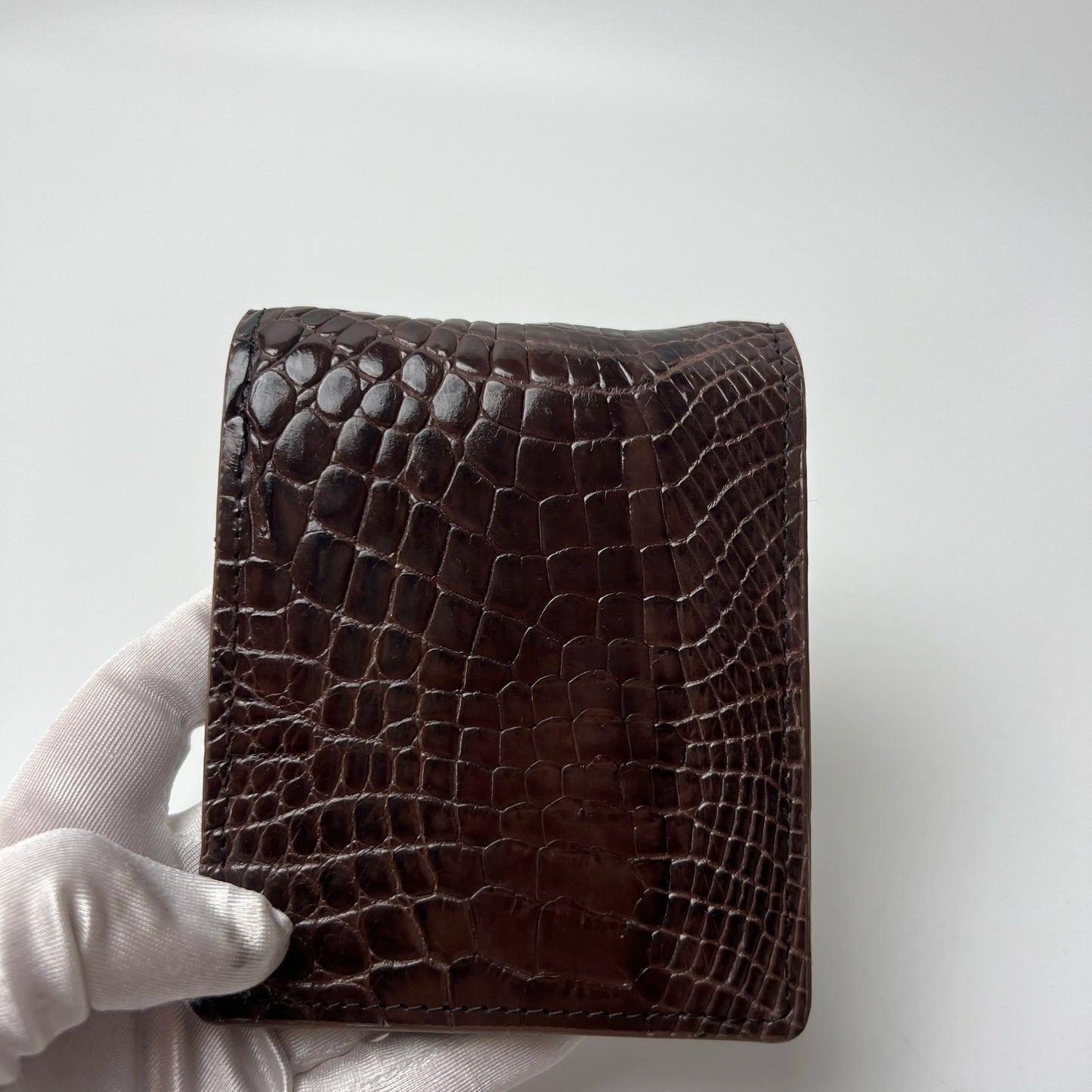 Crocodile Claw Leather Bifold Wallet for Men