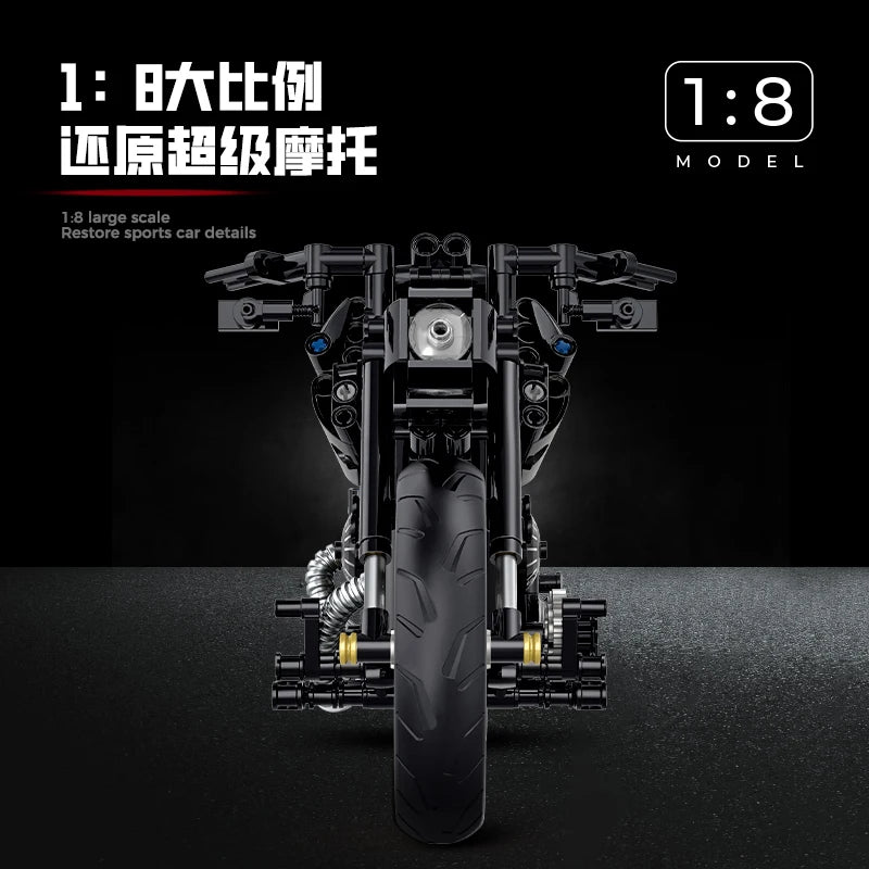 Motorcycle Building Block Set – 586 PCS Technical Brick Model Kit