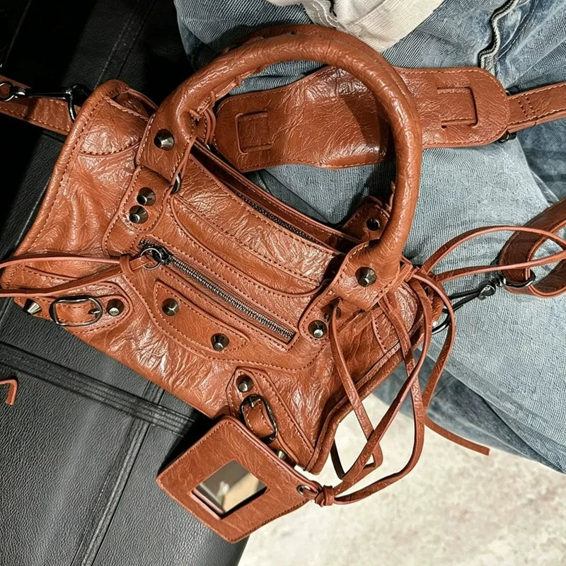 Motorcycle Crossbody Bag – Women's Luxury Leather Tote