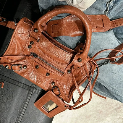 Motorcycle Crossbody Bag – Women's Luxury Leather Tote