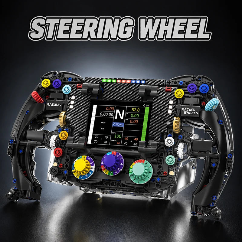 Formula Racing Steering Wheel Building Blocks Set – 854 Pcs MOC