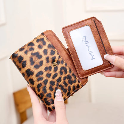 Leopard Print Women's Wallet – Multi-Card Slot Coin Purse