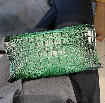 Crocodile Pattern Clutch Envelope Bag for Women