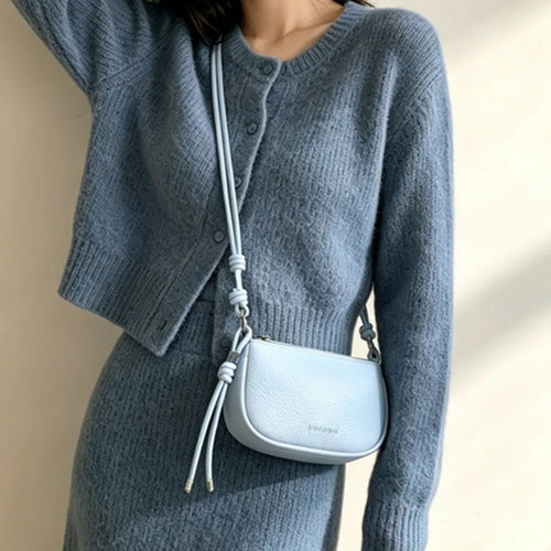 Mini Crescent Crossbody Bag – Chic Saddle Bag for Women
