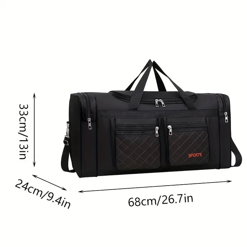 Large Capacity Sports Duffel Bag with Multiple Pockets for Travel & Gym