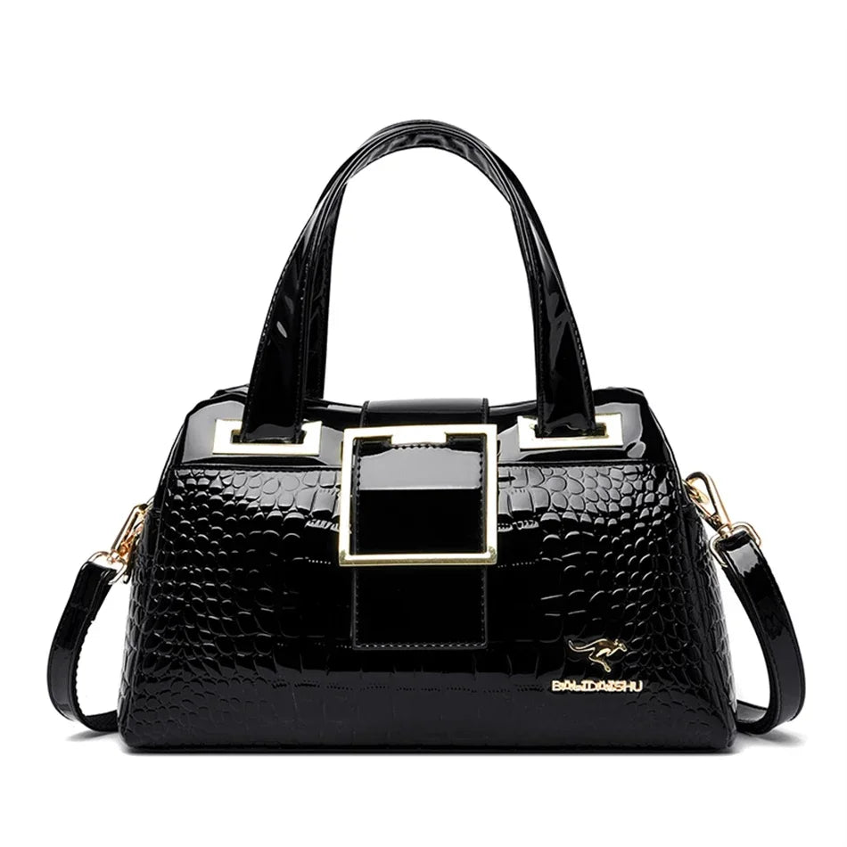Crocodile Pattern Luxury Tote Bag for Women