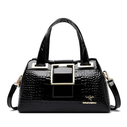 Crocodile Pattern Luxury Tote Bag for Women