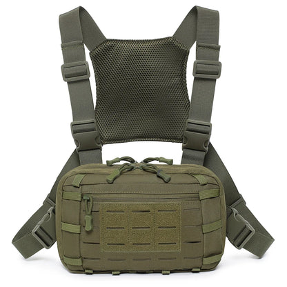 Tactical Chest Pack with MOLLE Webbing – Outdoor Hiking Bag