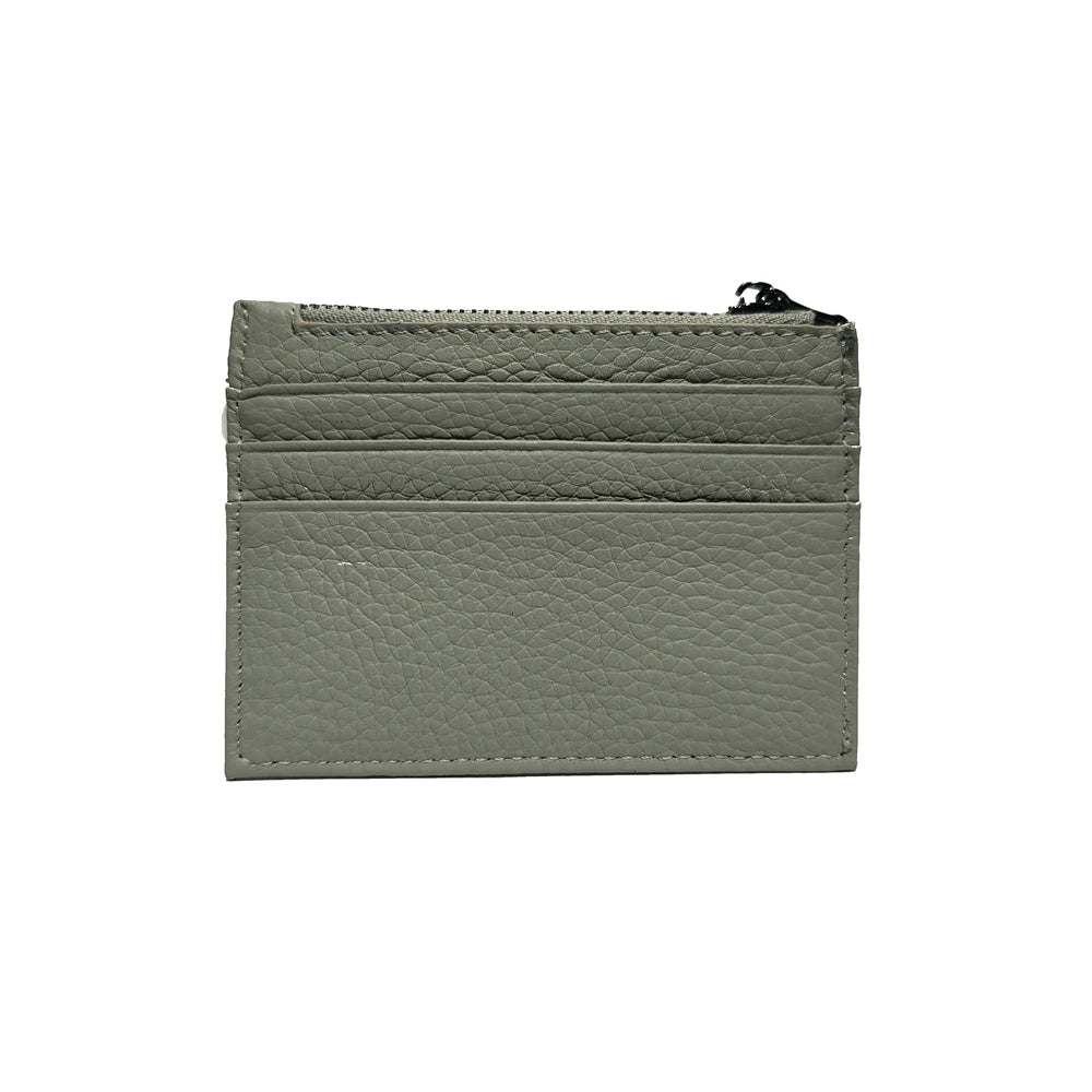 Genuine Leather Card Holder with Zipper Coin Purse – Slim Wallet
