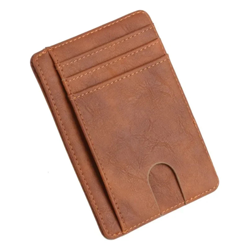 RFID Blocking Slim Wallet – Minimalist Leather Card Holder for Men