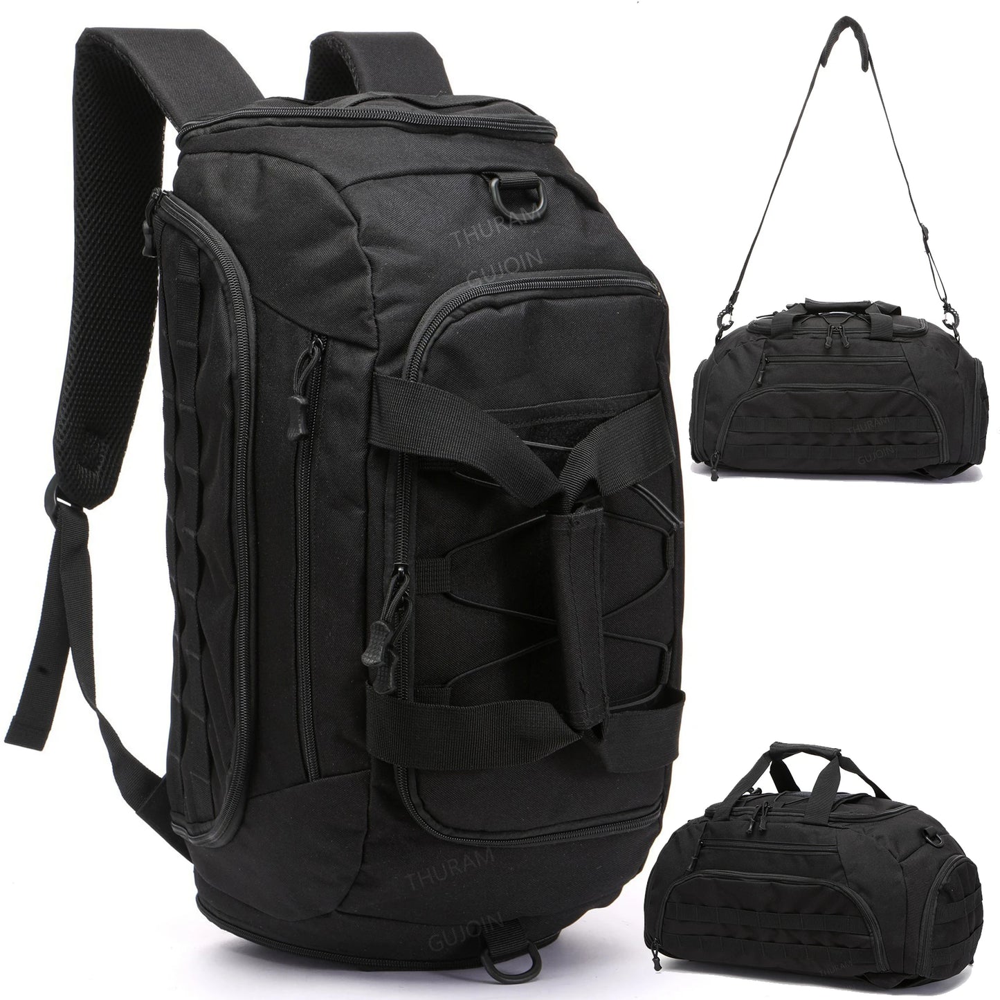 Tactical Gym Bag – 3-in-1 Convertible Backpack, Duffel & Sling with Shoe Compartment