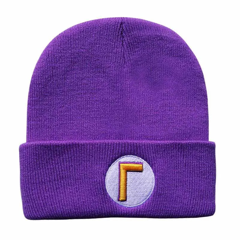 Super Mario Wario Embroidered Knit Beanie – Cosplay Kawaii Hat