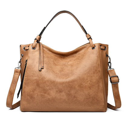 Large Leather Tote Handbag for Women – Shoulder & Crossbody Bag