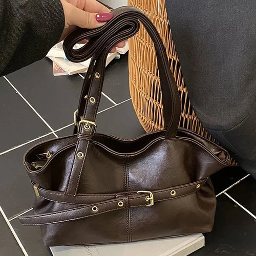 Cross-Border Large-Capacity Retro Bag Women S Autumn Winter Versatile Casual Shoulder Messenger