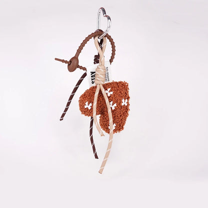 Plush Bow Keychain – Y2K Bag Charm & Car Key Pendant