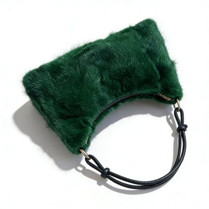 Faux Fur Shoulder Bag – Luxury Women's Crossbody Handbag