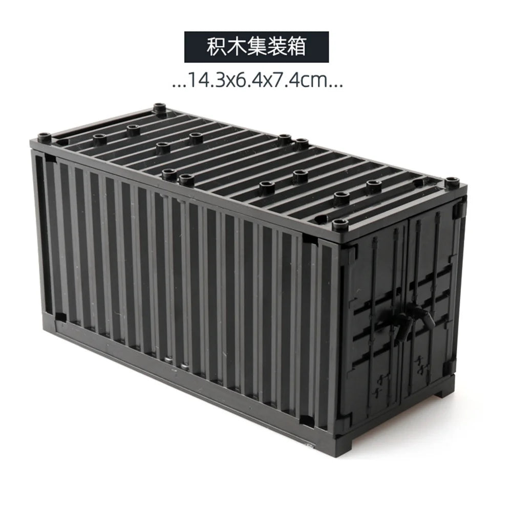 Military Base Container Building Blocks Set with Soldiers & Weapons