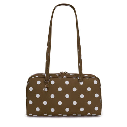 Nylon Shoulder Bag – Polka Dot & Leopard Print Tote for Women