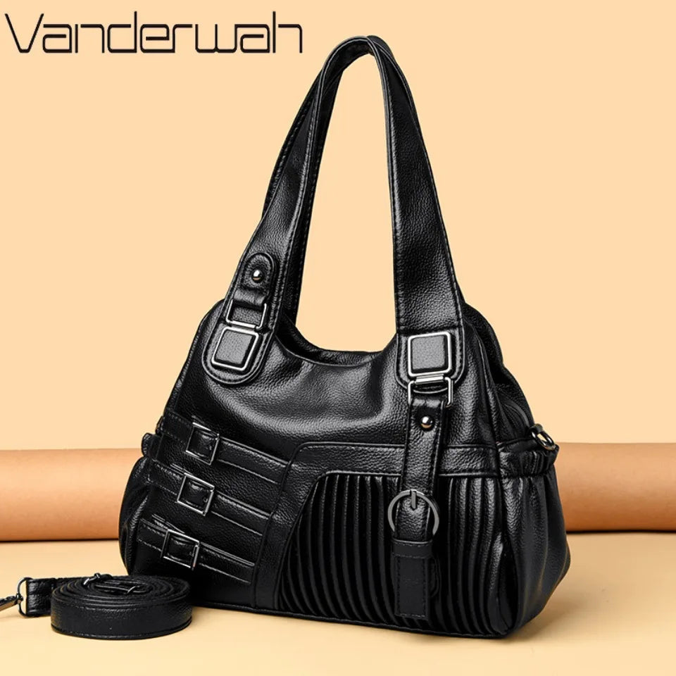 Luxury Leather Women's Shoulder Bag – Designer Hobo Handbag
