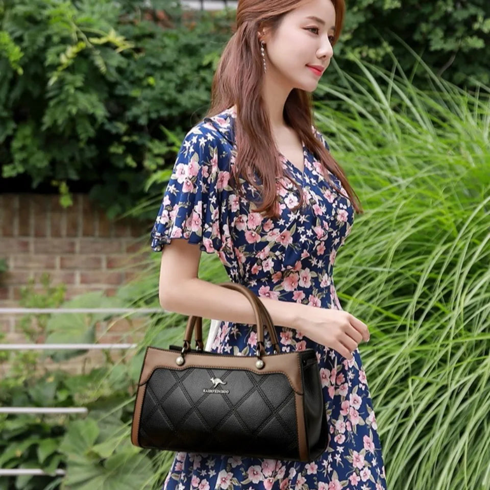 Luxury Leather Tote Bag for Women – Large Capacity Designer Handbag