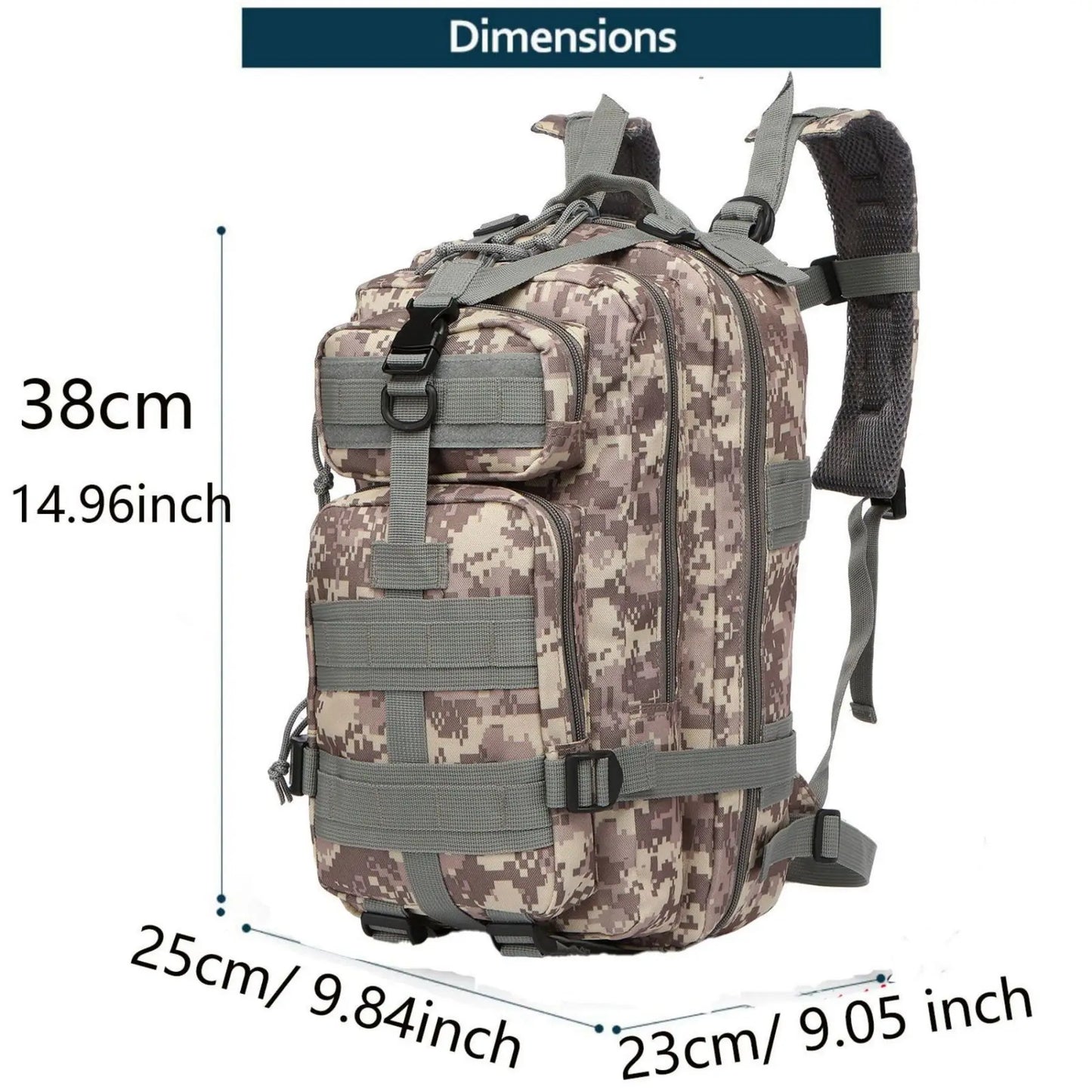 25L Tactical Backpack – Waterproof Outdoor Rucksack for Hiking