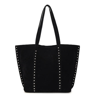 Large Capacity Faux Suede Tote Bag – Women's Shoulder Handbag
