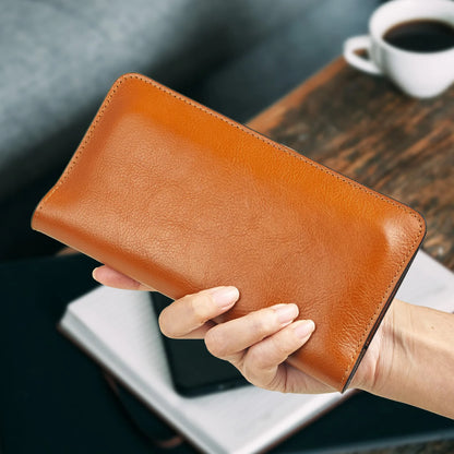 Leather Wallet Phone Case – Magnetic Clutch for iPhone & Samsung