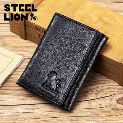 Genuine Leather Multi-Slot Card Wallet for Women