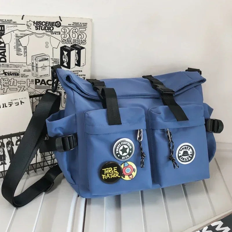 Harajuku Crossbody Bag for Teen Girls – Casual Shoulder School Bag