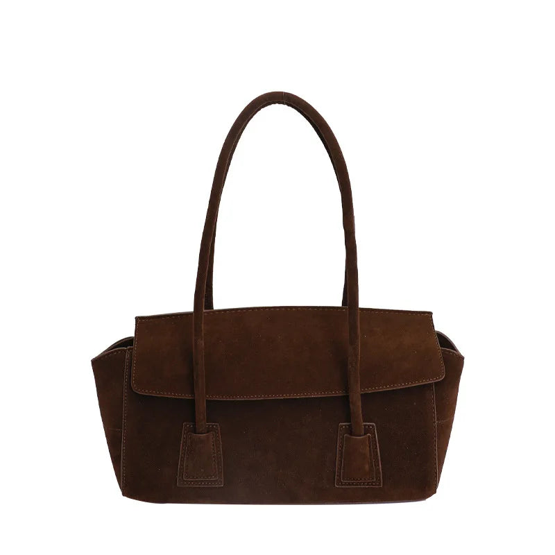 Women's Suede Shoulder Bag – Wings Design Crossbody Handbag