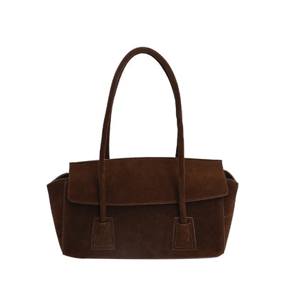 Women's Suede Shoulder Bag – Wings Design Crossbody Handbag