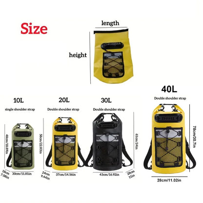 Waterproof Dry Bag Backpack PVC 10L 20L 30L 40L Kayak Trekking