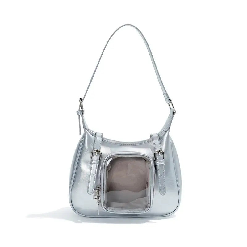 Cute Ita Shoulder Bag with Transparent Window – Idol Card Display Purse