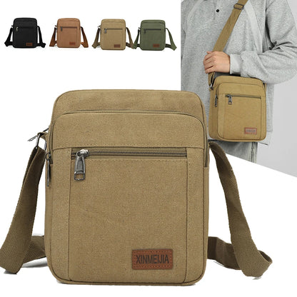 Canvas Crossbody Bag for Men – Vintage Messenger Sling