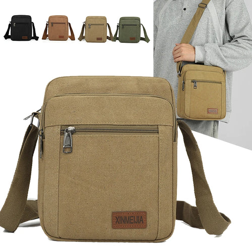 Canvas Crossbody Bag for Men – Vintage Messenger Sling
