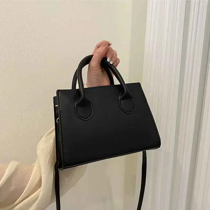 Minimalist Small Square Handbag Top Handle Crossbody Purse for Women