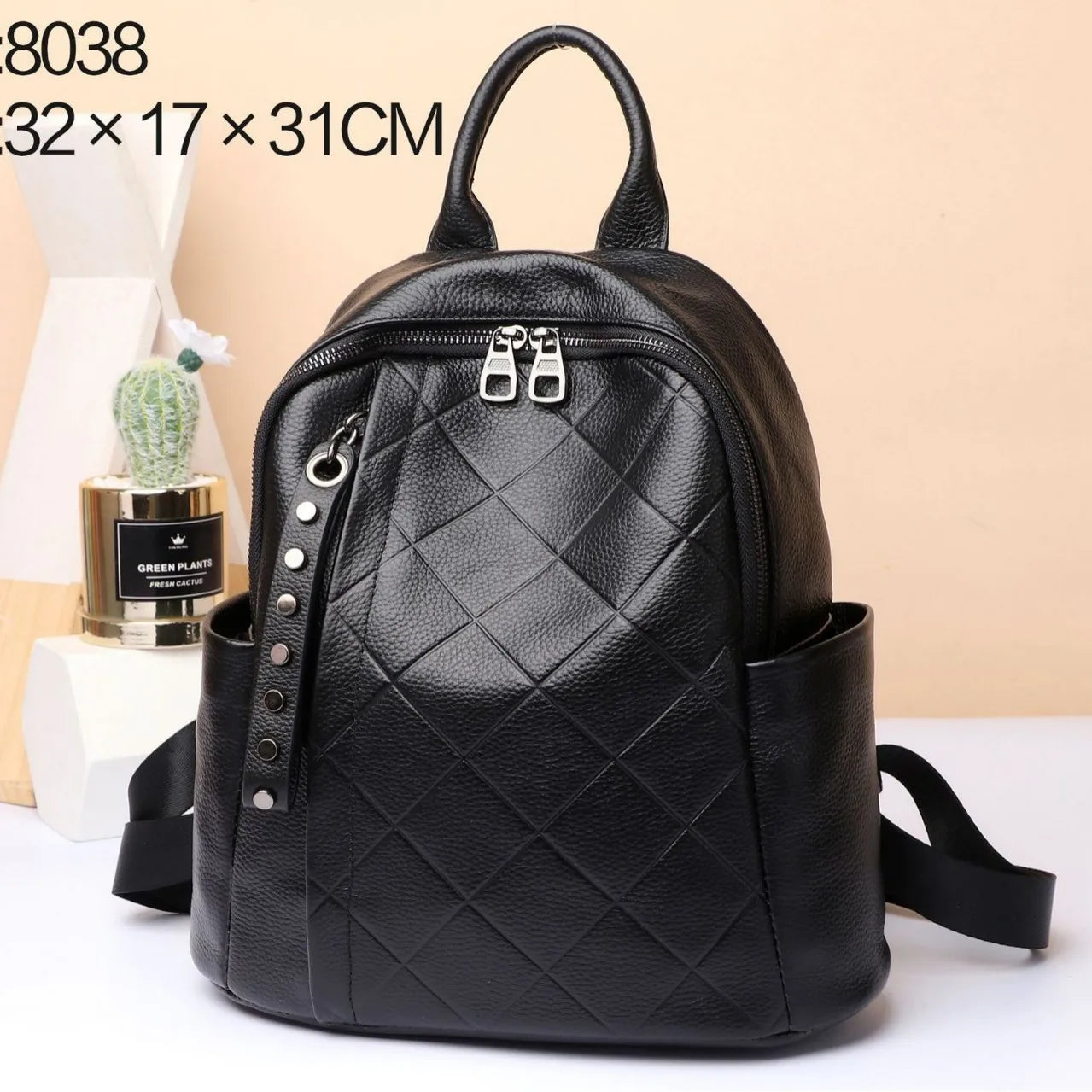 Genuine Leather Women's Backpack – Luxury Designer Bag