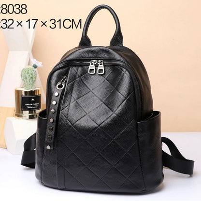 Genuine Leather Women's Backpack – Luxury Designer Bag