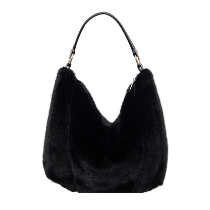Autumn Winter Fluffy Tote Bag Korean Underarm Large Capacity Foreign Commuter Shoulder Women S