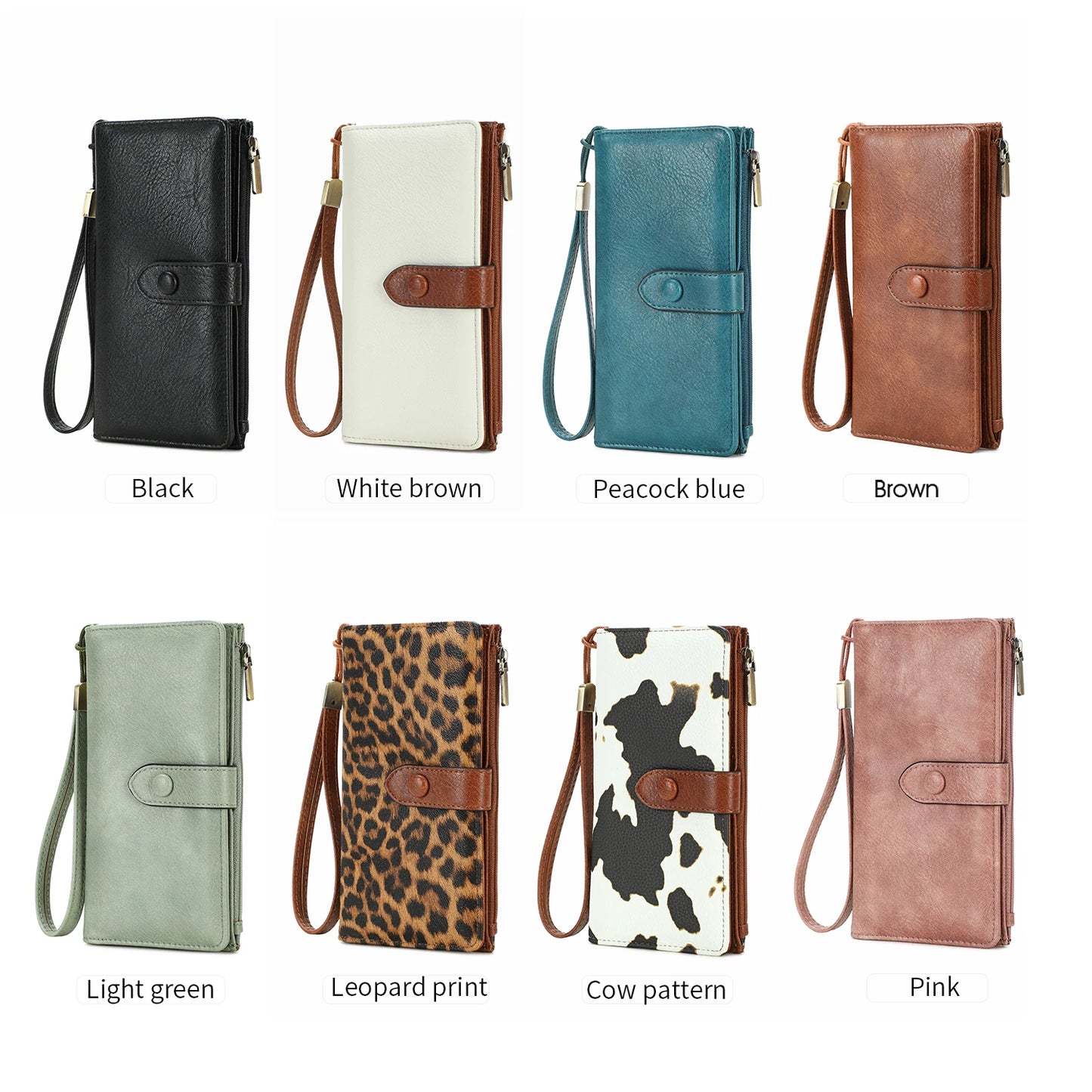 RFID Women's Long Wallet – Large Capacity PU Leather Organizer