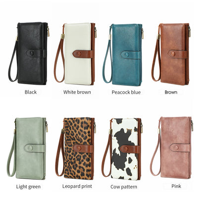 RFID Women's Long Wallet – Large Capacity PU Leather Organizer