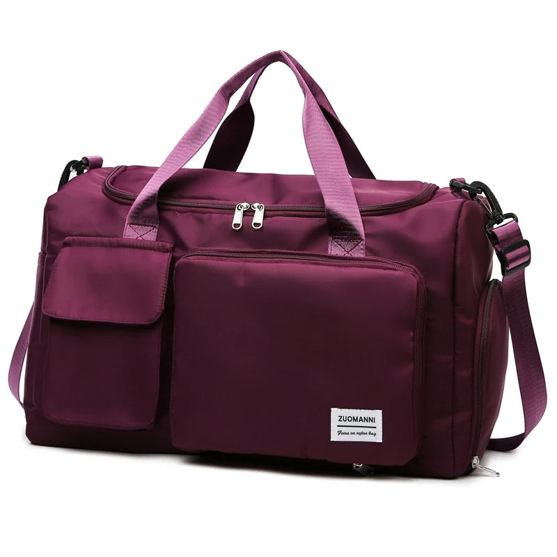 Large Capacity Weekender Duffle Bag with Shoe Compartment
