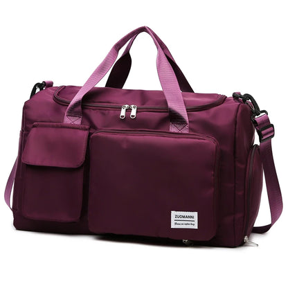 Large Capacity Weekender Duffle Bag with Shoe Compartment