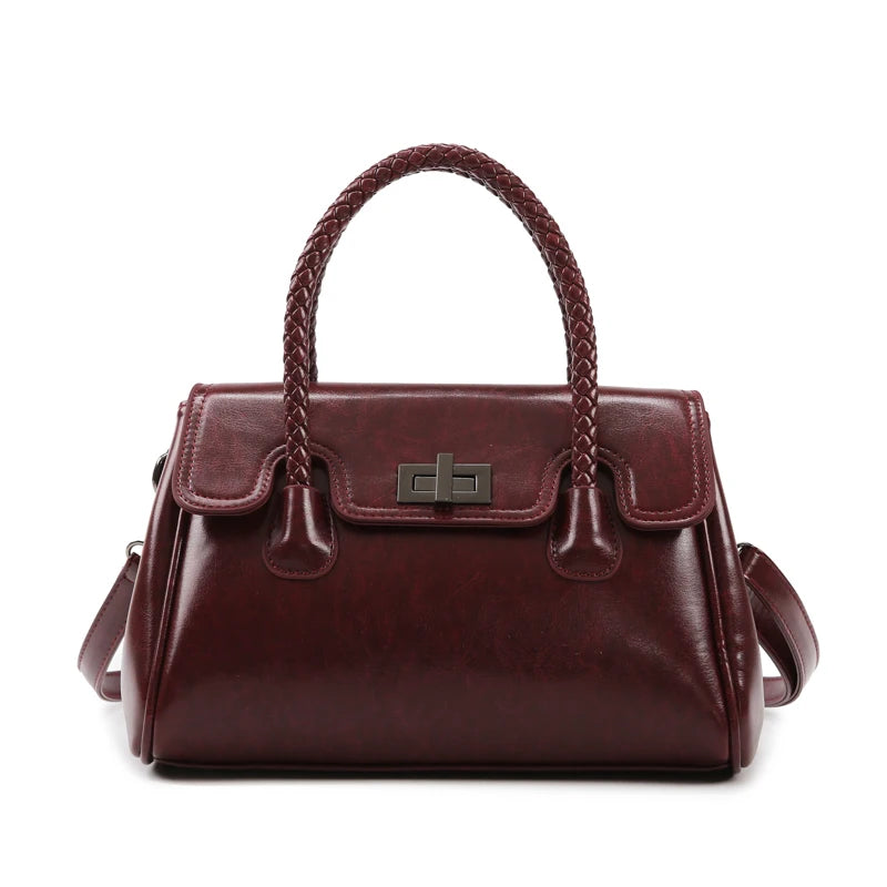 Women's Luxury Leather Handbag – Designer Crossbody Shoulder Bag