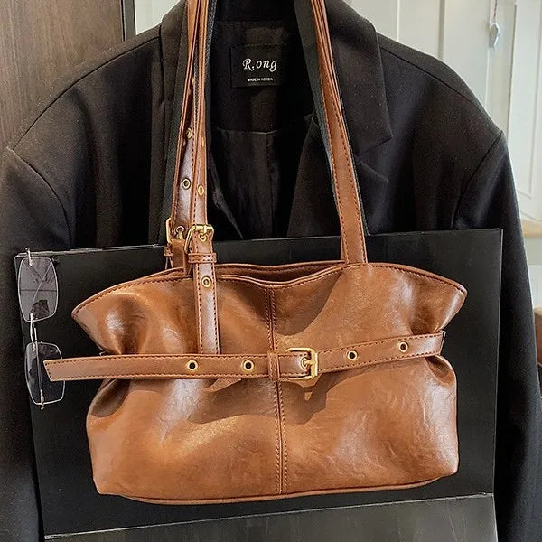 Cross-Border Large-Capacity Retro Bag Women S Autumn Winter Versatile Casual Shoulder Messenger